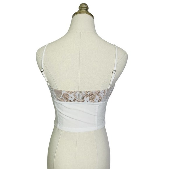 Tiger Mist White Lace Bust Crop Top Bustier S 2551 - Picture 4 of 9